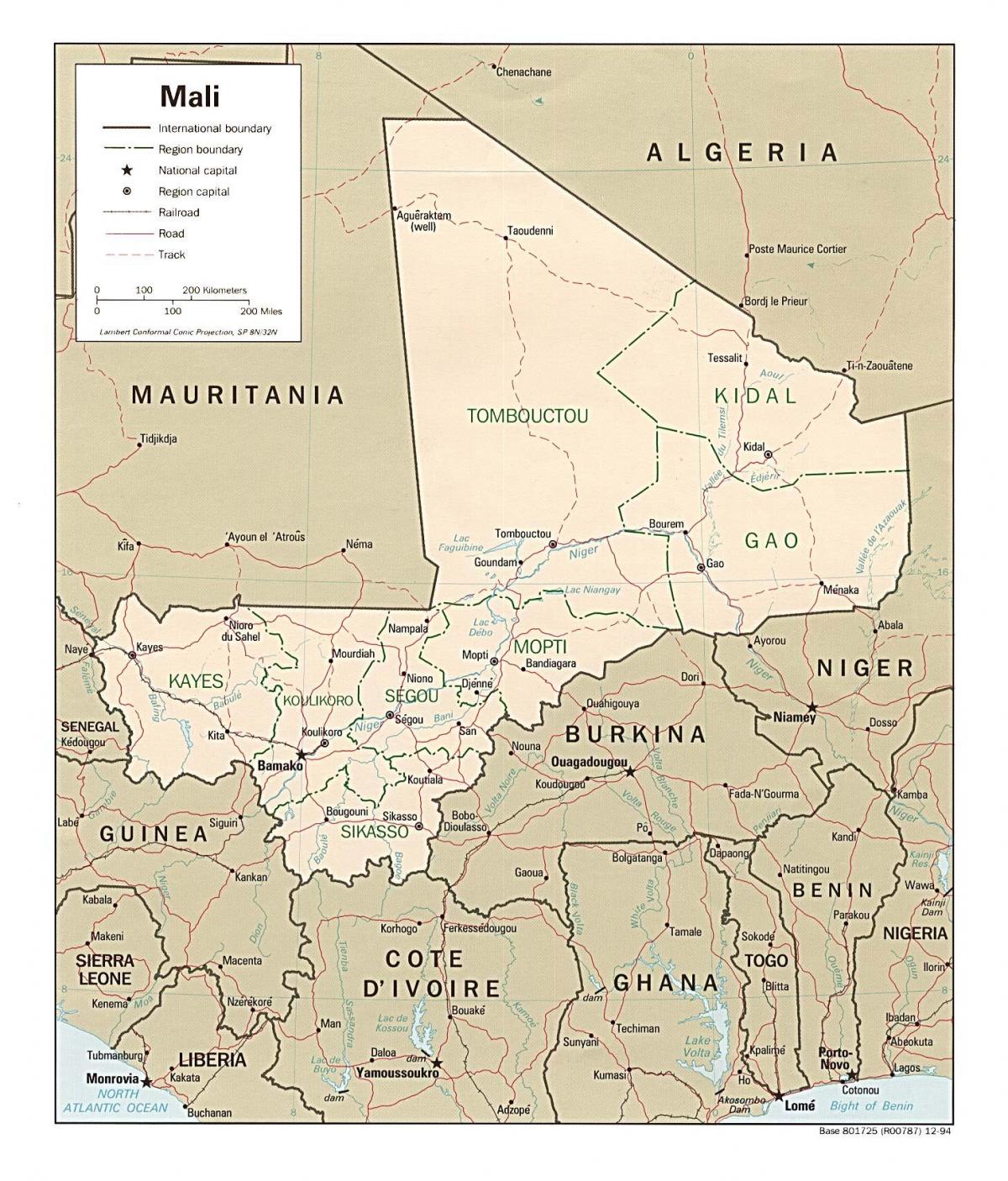 Карта Малі країною